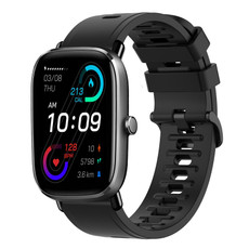 For Amazfit GTS 2 Mini 20mm Solid Color Soft Silicone Watch Band(Black)