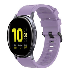 For Samsung Galaxy Watch Active 2 40mm 20mm Solid Color Soft Silicone Watch Band(Purple) For Samsung Galaxy Watch Active 2 40mm 20mm Solid Color Soft Silicone Watch Band(Purple)
