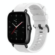 For Amazfit GTS 2E 20mm Solid Color Soft Silicone Watch Band(White) For Amazfit GTS 2E 20mm Solid Color Soft Silicone Watch Band(White)