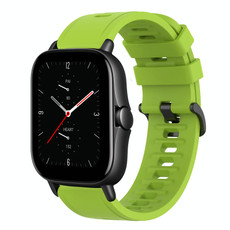 For Amazfit GTS 2E 20mm Solid Color Soft Silicone Watch Band(Lime Green) For Amazfit GTS 2E 20mm Solid Color Soft Silicone Watch Band(Lime Green)