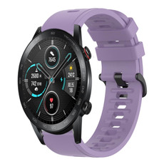 For Honor MagicWatch2 42mm 20mm Solid Color Soft Silicone Watch Band(Purple) For Honor MagicWatch2 42mm 20mm Solid Color Soft Silicone Watch Band(Purple)