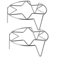 2 PCS Kitchen Stainless Steel Steamed Egg Rack, Style: 4.0 Line 6-pointed Star High Feet 2 PCS Kitchen Stainless Steel Steamed Egg Rack, Style: 4.0 Line 6-pointed Star High Feet