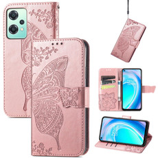 For OnePlus Nord CE 2 Lite 5G Butterfly Love Flower Embossed Flip Leather Phone Case(Rose Gold) For OnePlus Nord CE 2 Lite 5G Butterfly Love Flower Embossed Flip Leather Phone Case(Rose Gold)