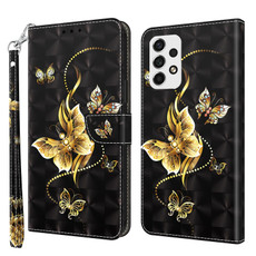For Samsung Galaxy A53 5G 3D Painted Leather Phone Case(Golden Swallow Butterfly) For Samsung Galaxy A53 5G 3D Painted Leather Phone Case(Golden Swallow Butterfly)