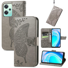 For OnePlus Nord CE 2 Lite 5G Butterfly Love Flower Embossed Flip Leather Phone Case(Gray) For OnePlus Nord CE 2 Lite 5G Butterfly Love Flower Embossed Flip Leather Phone Case(Gray)