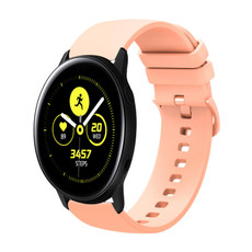 For Samsung Galaxy Watch Active 40mm 20mm Solid Color Soft Silicone Watch Band(Pink) For Samsung Galaxy Watch Active 40mm 20mm Solid Color Soft Silicone Watch Band(Pink)