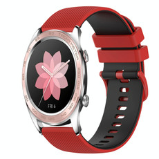 For Honor Watch Dream 22mm Checkered Two-Color Silicone Watch Band(Red+Black) For Honor Watch Dream 22mm Checkered Two-Color Silicone Watch Band(Red+Black)