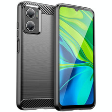 For Xiaomi Redmi 10 5G Brushed Texture Carbon Fiber TPU Case(Black)