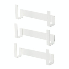 3 PCS Wall-mounted Carbon Steel Integrated Pot Lid Holder Kitchen Cutting Board Rack(White)