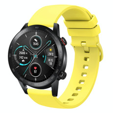 For Honor MagicWatch2 42mm 20mm Solid Color Soft Silicone Watch Band(Yellow) For Honor MagicWatch2 42mm 20mm Solid Color Soft Silicone Watch Band(Yellow)