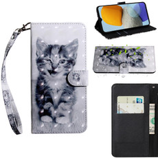 For Samsung Galaxy M23 5G 3D Painted Pattern Leather Phone Case(Smile Cat)