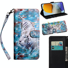 For Samsung Galaxy M23 5G 3D Painted Pattern Leather Phone Case(Tiger)