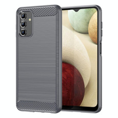 For Samsung Galaxy A04s Brushed Texture Carbon Fiber TPU Case(Grey)