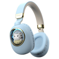 B4 RGB Cartoon Stereo Headset Wireless Bluetooth Headphones (Blue)