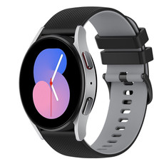 For Samsung Galaxy Watch 42mm 20mm Checkered Two-Color Silicone Watch Band(Black+Grey) For Samsung Galaxy Watch 42mm 20mm Checkered Two-Color Silicone Watch Band(Black+Grey)