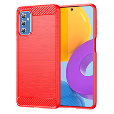 For Samsung Galaxy M52 5G Brushed Texture Carbon Fiber TPU Phone Case (Red) For Samsung Galaxy M52 5G Brushed Texture Carbon Fiber TPU Phone Case (Red)