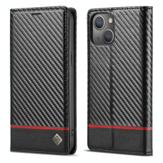 For iPhone 14 LC.IMEEKE Carbon Fiber PU + TPU Leather Case (Horizontal Black) For iPhone 14 LC.IMEEKE Carbon Fiber PU + TPU Leather Case (Horizontal Black)