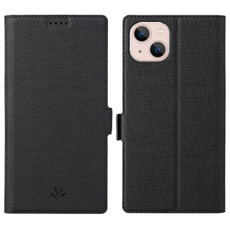 For iPhone 14 Plus ViLi K Series Dual-side Buckle Magsafe Leather Phone Case(Black)