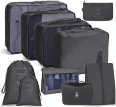 10 In 1 Travel Storage Bag Set Folding Storage Bag( Black)