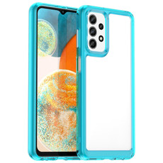For Samsung Galaxy A23 5G Colorful Series Acrylic + TPU Phone Case(Transparent Blue)