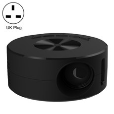 T200 1500LM 1920x1080P LED Mini Projector, UK Plug(Black)