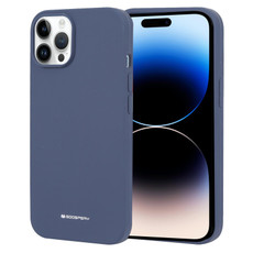 For iPhone 14 Pro Max GOOSPERY SILICONE Silky Soft TPU Phone Case (Blue)
