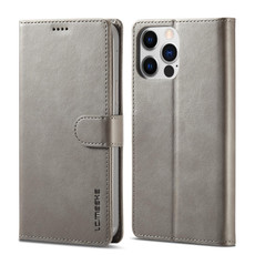For iPhone 14 Pro Max LC.IMEEKE Calf Texture Horizontal Flip Leather Case (Grey) For iPhone 14 Pro Max LC.IMEEKE Calf Texture Horizontal Flip Leather Case (Grey)