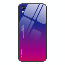 For Honor Play 3e Gradient Color Glass Phone Case(Purple Red) For Honor Play 3e Gradient Color Glass Phone Case(Purple Red)