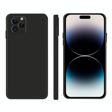 For iPhone 14 Pro Max Imitation Liquid Silicone Phone Case (Black)