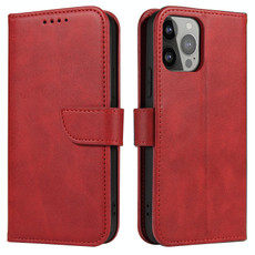 For iPhone 14 Pro Max Calf Texture Buckle Flip Leather Phone Case (Red)