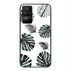 For Xiaomi Redmi K50 Colorful Painted Glass Phone Case(Banana Leaf)