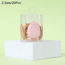2 Sets/20pcs Mixed-colors Mini Leather Wet and Dry Makeup Finger Puff