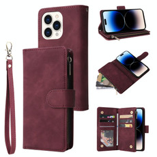 For iPhone 14 Pro Multifunctional Phone Leather Case with Card Slot(Wine Red) For iPhone 14 Pro Multifunctional Phone Leather Case with Card Slot(Wine Red)