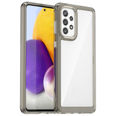 For Samsung Galaxy A73 5G Colorful Series Acrylic + TPU Phone Case(Transparent Grey)