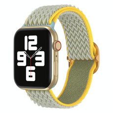 Wave Nylon Watch Band For Apple Watch Series 9&8&7 41mm / SE 3&SE 2&6&SE&5&4 40mm / 3&2&1 38mm(Sunny)