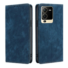 For vivo S15 5G RFID Anti-theft Brush Magnetic Leather Phone Case(Blue) For vivo S15 5G RFID Anti-theft Brush Magnetic Leather Phone Case(Blue)