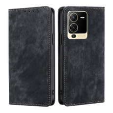 For vivo S15 5G RFID Anti-theft Brush Magnetic Leather Phone Case(Black) For vivo S15 5G RFID Anti-theft Brush Magnetic Leather Phone Case(Black)