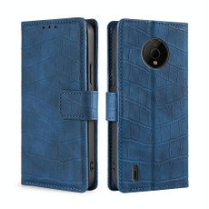 For Nokia C200 Skin Feel Crocodile Magnetic Clasp Leather Phone Case(Blue)