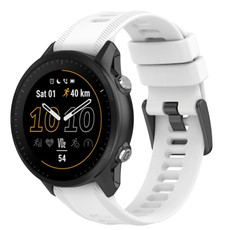 For Garmin Fenix 5 Plus 22mm Solid Color Silicone Watch Band(White)