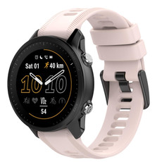 For Garmin Forerunner 945 22mm Solid Color Silicone Watch Band(Sand Pink) For Garmin Forerunner 945 22mm Solid Color Silicone Watch Band(Sand Pink)