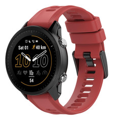 For Garmin Fenix 5 Plus 22mm Solid Color Silicone Watch Band(Red)