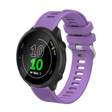 For Garmin VivoMove Style 20mm Silicone Twill Watch Band(Purple)