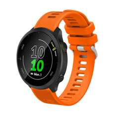 For Garmin Vivomove 3 20mm Silicone Twill Watch Band(Orange)