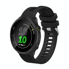 For Garmin Vivoactive 3 20mm Silicone Twill Watch Band(Black)