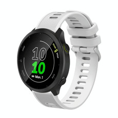 For Garmin Vivomove Sport 20mm Silicone Twill Watch Band(White)