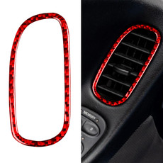 2 in 1 Car Carbon Fiber Driver Side Air Vent Sticker for Chevrolet Corvette C5 1998-2004, Left Drive(Red)