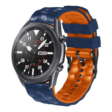 For Huawei Watch GT3 46mm 22mm Football Pattern Two-Color Silicone Strap(Midnight Blue + Orange) For Huawei Watch GT3 46mm 22mm Football Pattern Two-Color Silicone Strap(Midnight Blue + Orange)