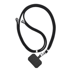 2 PCS Phone Lanyard Adjustable Detachable Neck Cord with Card(Black)