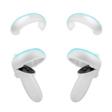 1 Pair  Controller Grip Anti-collision Silicone Ring for Oculus Quest2(Transparent)