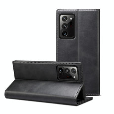 For Samsung Galaxy Note20 Ultra Calf Texture Horizontal Flip Leather Phone Case(Black)